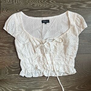 White MAJORELLE crop top size S